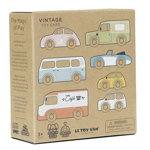Vintage Cars 7pc - Wooden Toy Car Set