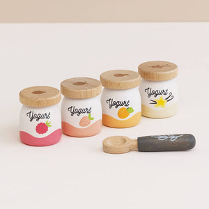 Yoghurt 5pc Set - Wooden Toy Play Food