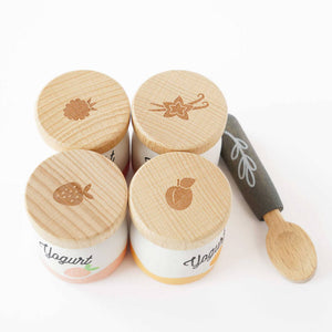 Yoghurt 5pc Set - Wooden Toy Play Food