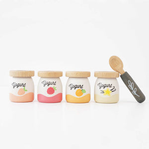 Yoghurt 5pc Set - Wooden Toy Play Food