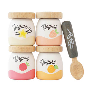 Yoghurt 5pc Set - Wooden Toy Play Food