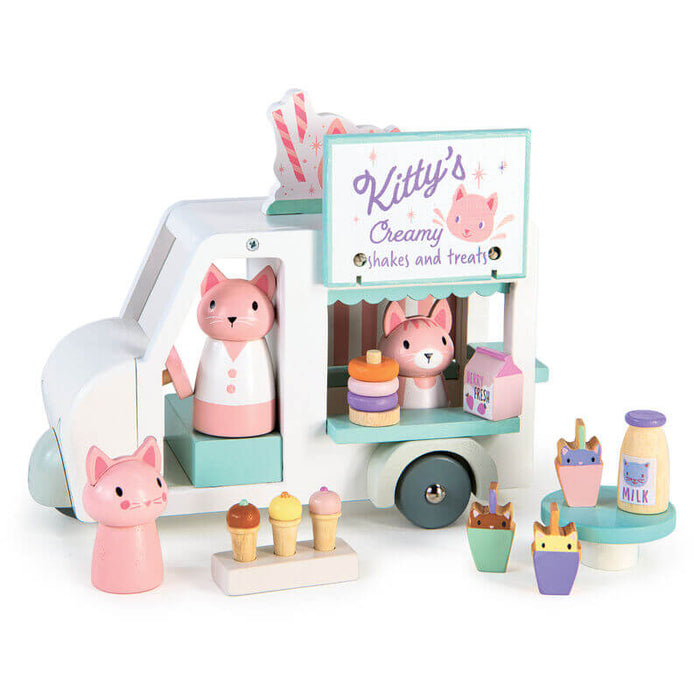 Kitty's Milkshake Van - Wooden Toy Playset