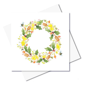 J. Callaway Designs Watercolour greeting card Honey Wreath