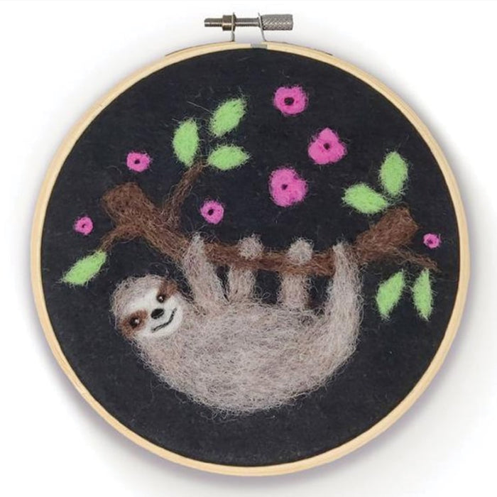 The Crafty Kit Co - Sloth Hoop needle felting kit