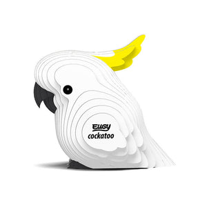 EUGY eco-friendly 3D puzzle craft kit cockatoo