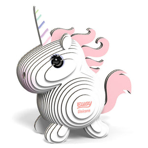 EUGY eco-friendly 3D puzzle craft kit unicorn