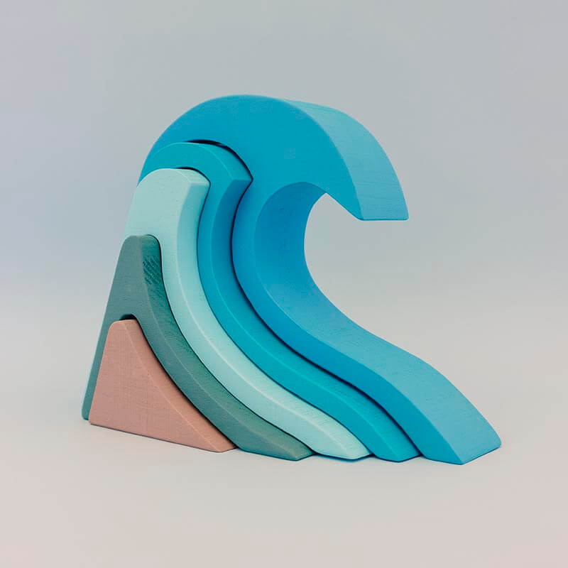 Wooden Stacker - Great Wave - Australian Made – The Toy Chest Australia