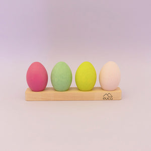 Euca Wooden toy eggs set of 4 - Forest