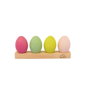 Euca Wooden toy eggs set of 4 - Forest