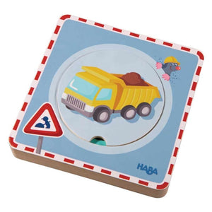 HABA layered wooden puzzle bundle - Construction Site