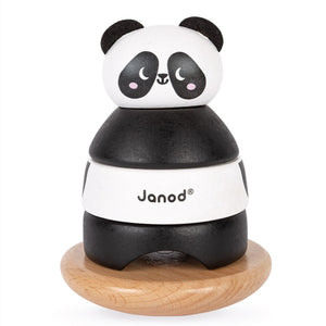 Janod wooden stacking toy Roly Poly Panda Stacker