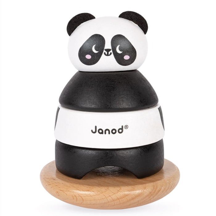 Roly Poly Panda Stacker - wooden stacking toy