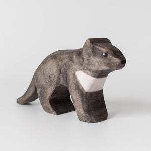 Nom Handcrafted handmade wooden animal figurine Tasmanian devil