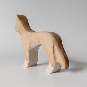 Nom Handcrafted handmade wooden animal figurine dingo wongari