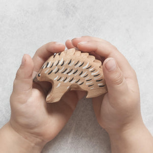Nom Handcrafted handmade wooden animal figurine echidna