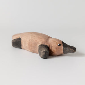 Nom Handcrafted handmade wooden animal figurine platypus