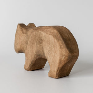 Nom Handcrafted handmade wooden animal figurine wombat