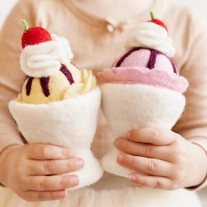 Felt Pretend Play Food by Juni Moon - Ice Cream Sundaes