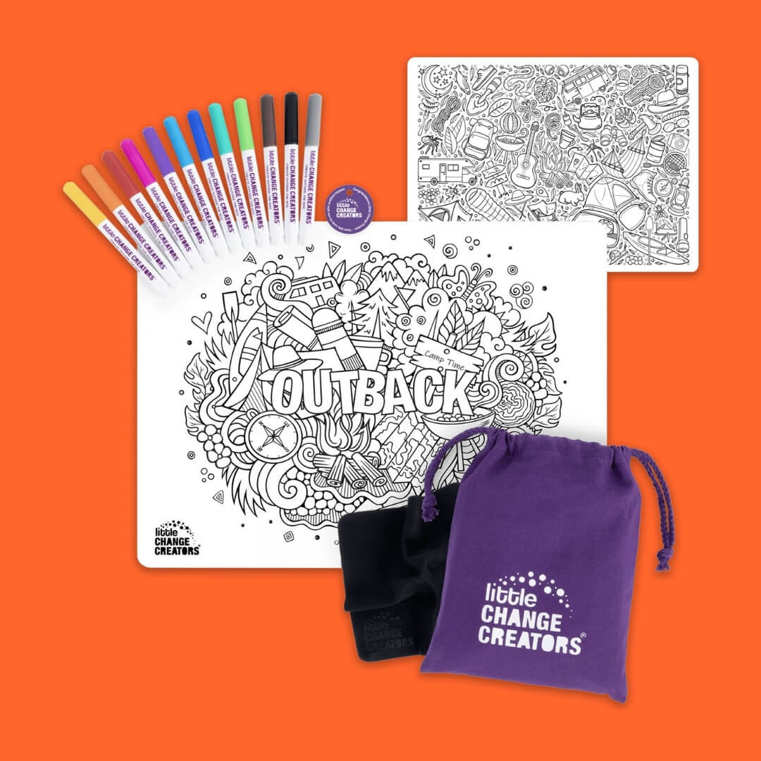 Re-FUN-able™ Reusable Colouring Mat Set - Outback – The Toy Chest