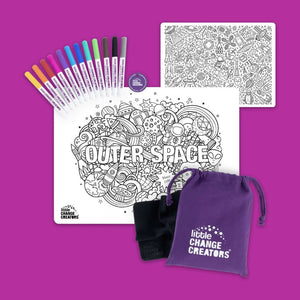 Re-FUN-able™ reusable colouring mats by Little Change Creators - Outer Space