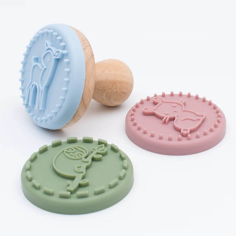 MYPRACS Set di 5 stampi in silicone a forma di animale, per decorazioni di torte, pasta di gomma, cupcake, caramelle, cioccolato, argilla polimerica