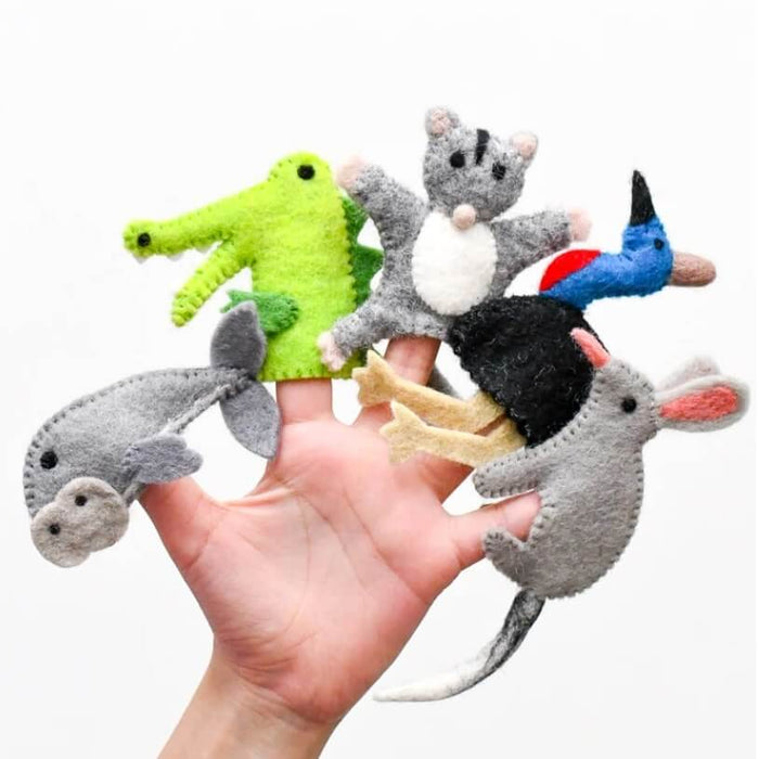 Felt Finger Puppet Set - Australian Animals (C)
