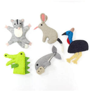 Tara Treasures Australian animals finger puppet set
