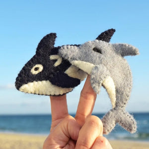 Organic Felt Finger Puppet Set - Ocean & Sea Creatures (B)