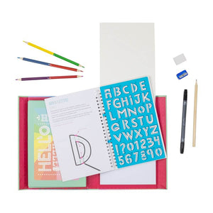 Tiger Tribe - The Lovely Book of Lettering - stencil kit
