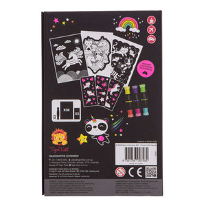 Tiger Tribe Neon Colouring Set Unicorns and Friends back