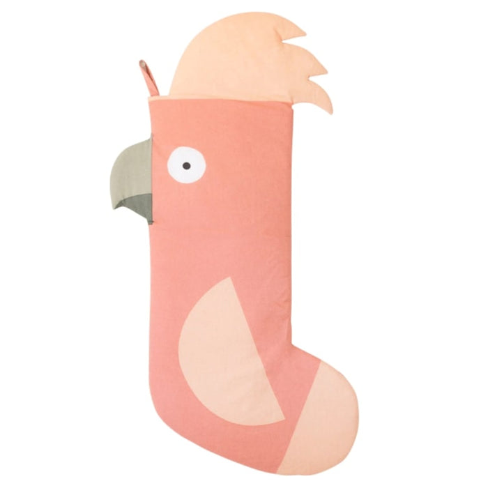 Organic Cotton Christmas Stocking - Australian Design - Galah