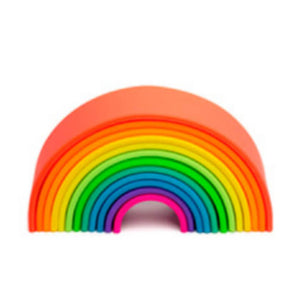 dena toys neon rainbow teether stacking 12 piece