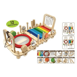 i'm toy melody bench musical instrument set showing instruments