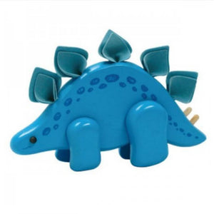 i'm toy wooden blue baby stegosaurus dinosaur dino zone