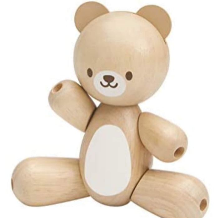 PlanToys sustainable wooden bear baby toy